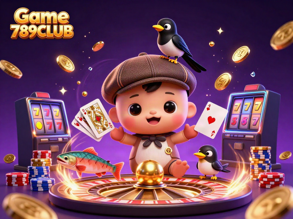 Game 789CLUB showcases enchanting characters and dynamic casino elements in a vibrant scene.