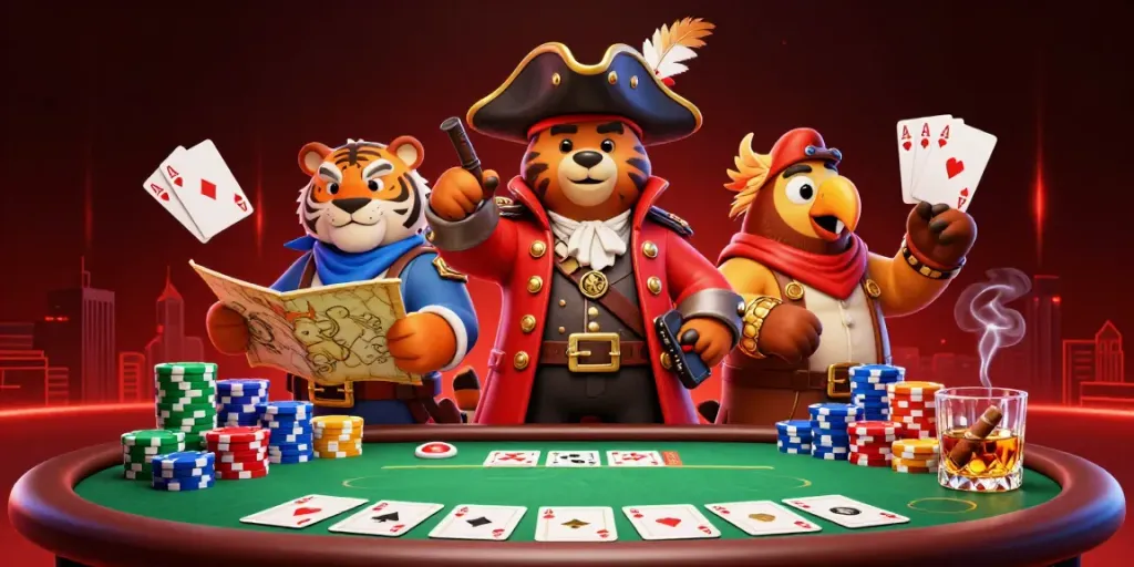 Engage with casino vegashero through vibrant game action featuring a pirate-themed illustration.