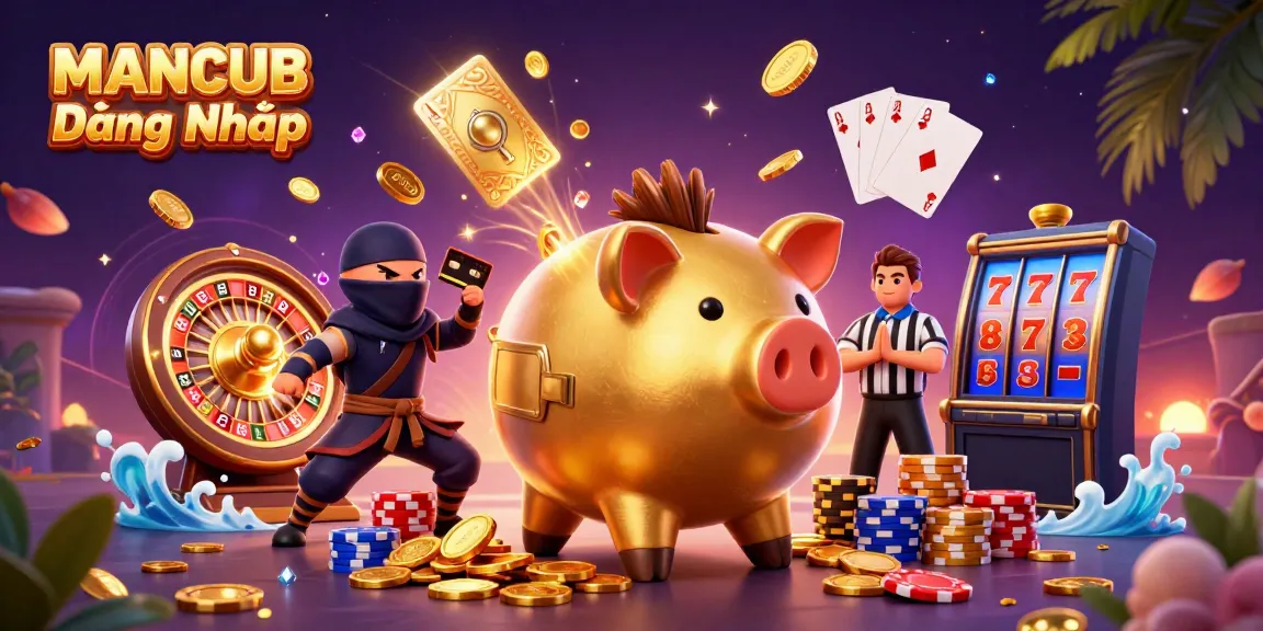 Experience vibrant gameplay at MANCUB Đăng Nhập with dynamic casino elements and energetic characters.