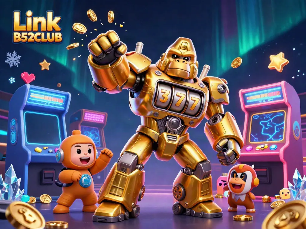 Experience thrilling gameplay with Link B52CLUB's vibrant 3D casino scene