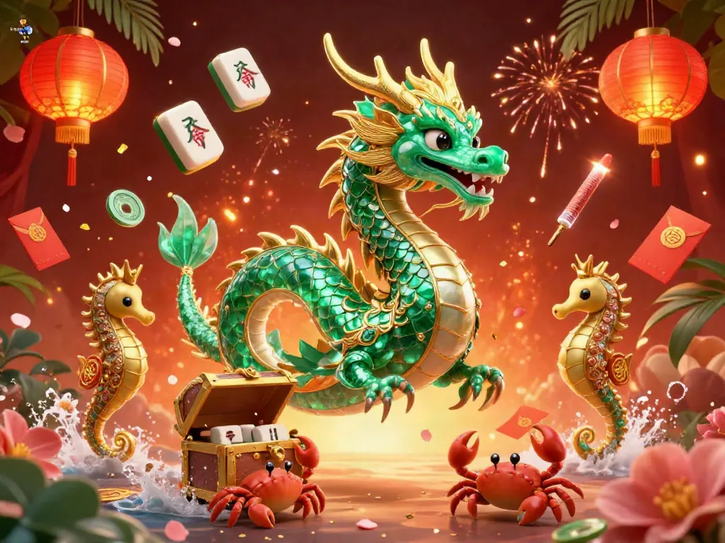 Experience the excitement of gaming at trang chủ hitclub with this vibrant illustration showcasing a sea dragon and treasure.