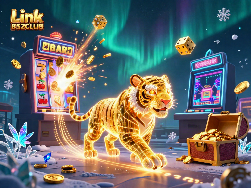Experience the thrill of winning at Link B52CLUB with vibrant casino scenes and exciting game elements.