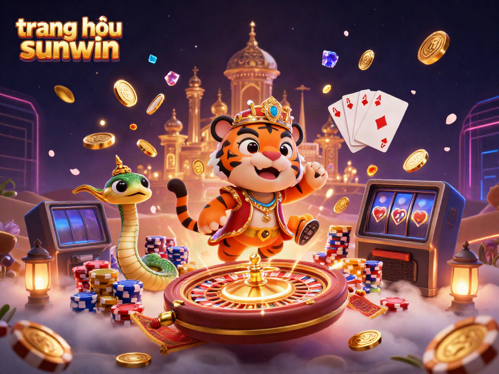 Experience the excitement of trang chủ sunwin with a vibrant casino scene filled with magical characters and gaming elements.